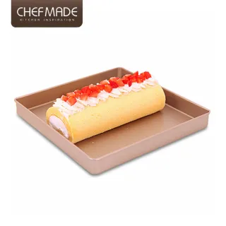 【美國Chefmade】11吋 方型捲邊不沾烤盤(CM005)