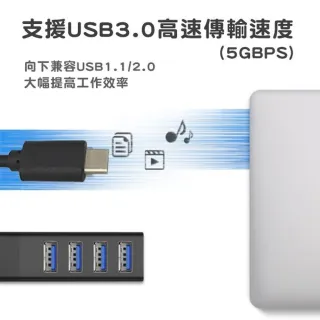 Type C HUB 轉接線集線器/分線器 USB 3.0(一分四擴充)