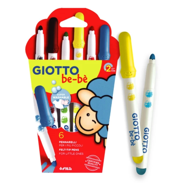 【義大利GIOTTO】可洗式寶寶彩色筆(6色)
