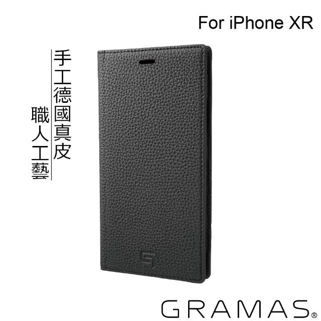 【Gramas】iPhone XR 手工德國真皮皮套(黑)