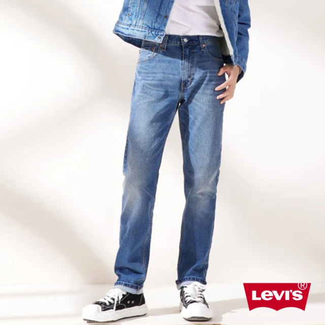 LEVIS【LEVIS】男款 上寬下窄 502Taper牛仔褲 / 中藍水洗刷白 / 彈性布料 熱賣單品
