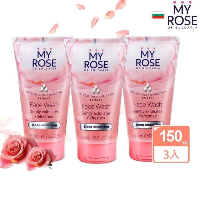 【My rose 保加利亞】玫瑰臉部溫和去角質凝膠150ml超值3入(無PARABEN酒精)