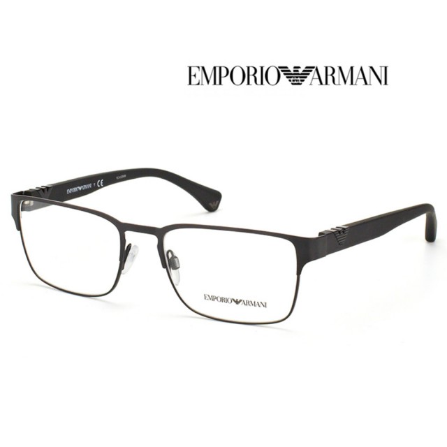 【EMPORIO ARMANI】亞曼尼 金屬複合光學眼鏡 EA1027 3001 霧黑 公司貨