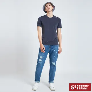 【5th STREET】男超涼降溫短袖T恤-黑灰