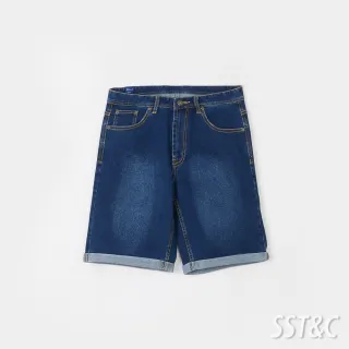 【SST&C 最後３折】深藍色牛仔休閒短褲1271705004