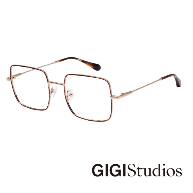 【GIGI Studios】完美無瑕方框光學眼鏡(玳瑁 - DANIELE-64790/2)