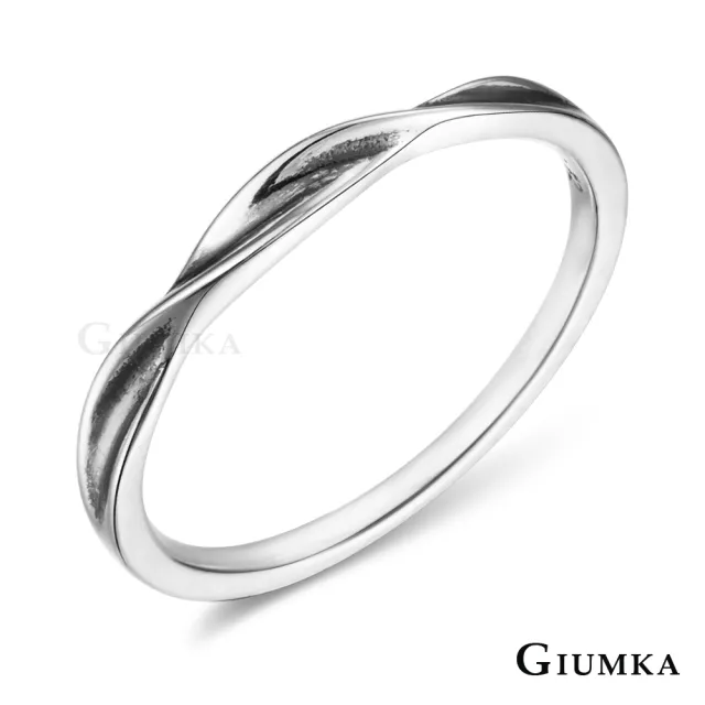 【GIUMKA】雙12限定 純銀戒指  纏繞愛情 925純銀戒尾戒 銀色女戒 仿舊刷黑處理 MRS07009
