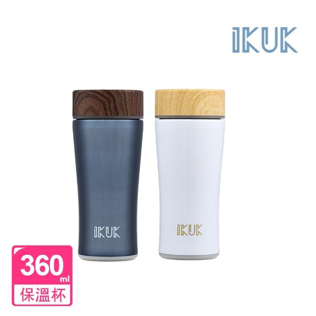 【IKUK 艾可】陶瓷保溫杯360ml木簡約保溫瓶(內膽陶瓷一體成形 無接縫 不掉漆)