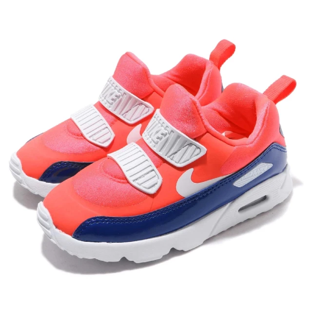 【NIKE 耐吉】休閒鞋 Air Max Tiny 90 運動 童鞋 氣墊 避震 襪套 球鞋 穿搭 小童 紅 藍(881924-604)