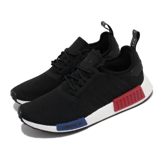 【adidas 愛迪達】休閒鞋 NMD_R1 襪套 運動 經典復刻 男女鞋 愛迪達 Core Black 情侶鞋 黑 紅 藍(GZ7922)