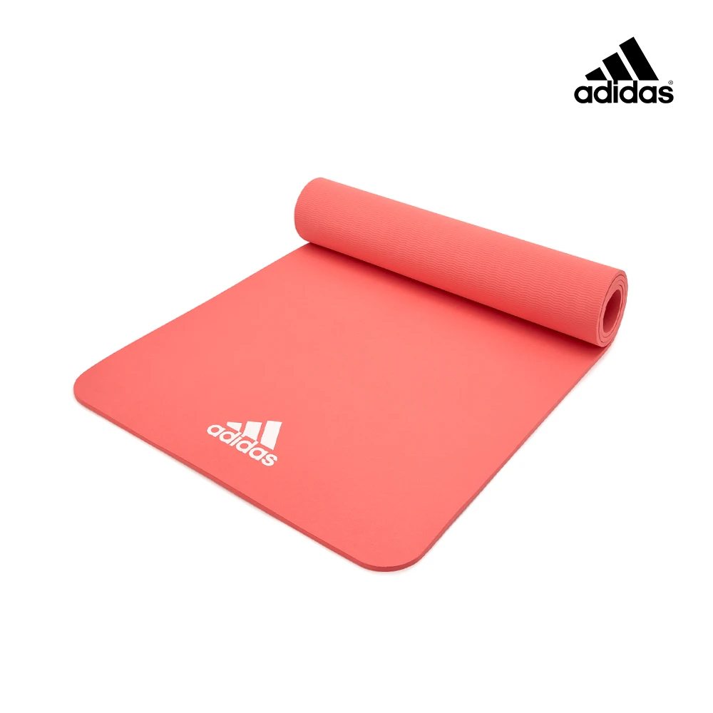 Adidas 愛迪達 Yoga 輕量波紋瑜珈墊 8mm 珊瑚粉 Momo購物網