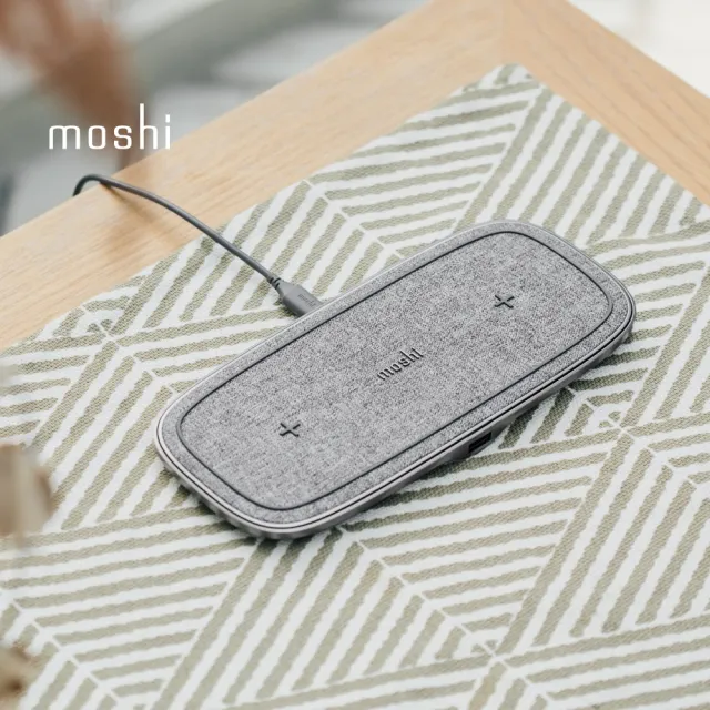 Moshi Sette Q 雙線圈3用無線充電盤15w Epp 無線充電盤 Momo購物網