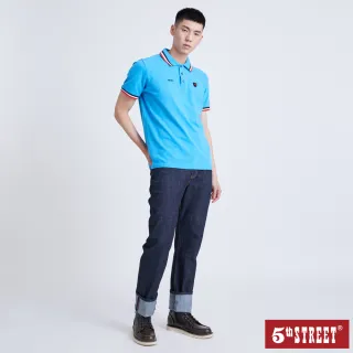 【5th STREET】男高腰機能直筒褲-原藍色