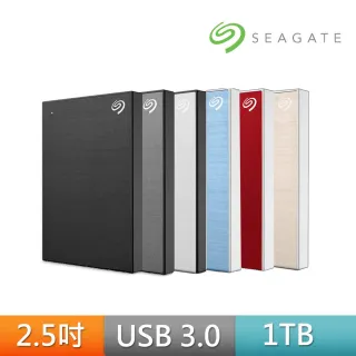 【SEAGATE 希捷】Backup Plus Slim 1TB USB3.0 2.5吋行動硬碟(顏色任選)