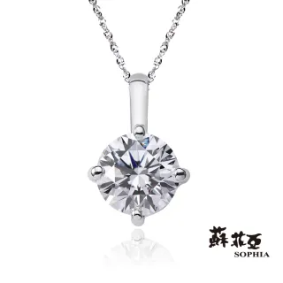 【蘇菲亞珠寶】簡約四爪 10分 18K白金 鑽石項鍊