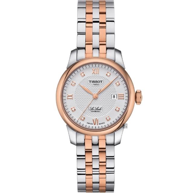 【TISSOT 天梭】Le Locle 力洛克 真鑽機械女錶-29mm(T0062072203600)