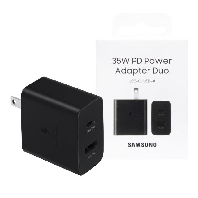 【SAMSUNG 三星】原廠 35W 雙孔快充旅充頭 USB-C & USB-A(EP-TA220)