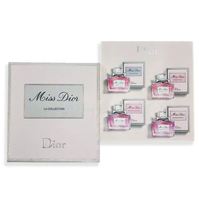 【Dior 迪奧】Miss Dior 小香禮盒5mlX4入(真品平輸-Miss Dior淡香水/淡香精/花漾迪奧/漫舞玫瑰)