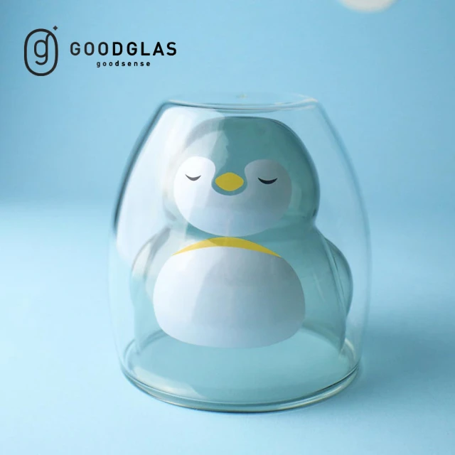 【好玻GOODGLAS】企鵝雙層玻璃杯-透黑