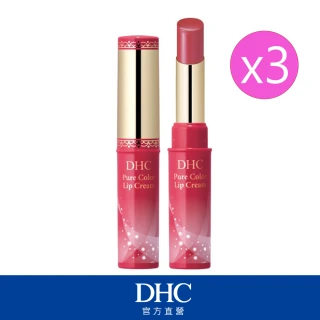 【DHC】純欖潤色護唇膏玫瑰紅 1.4g SPF13 PA+3入組(水潤保濕)