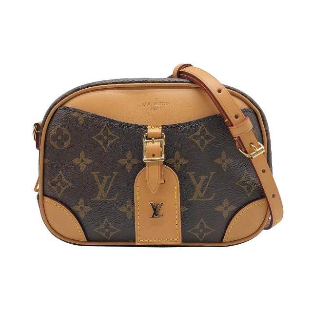 Louis Vuitton 路易威登【Louis Vuitton 路易威登】Deauville Mini Monogram 吊牌斜背相機包(M45528-咖)