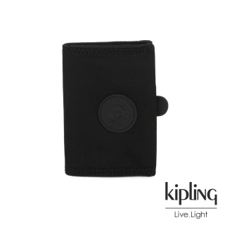 【KIPLING】極致低調黑暗釦卡夾-CARD KEEPER