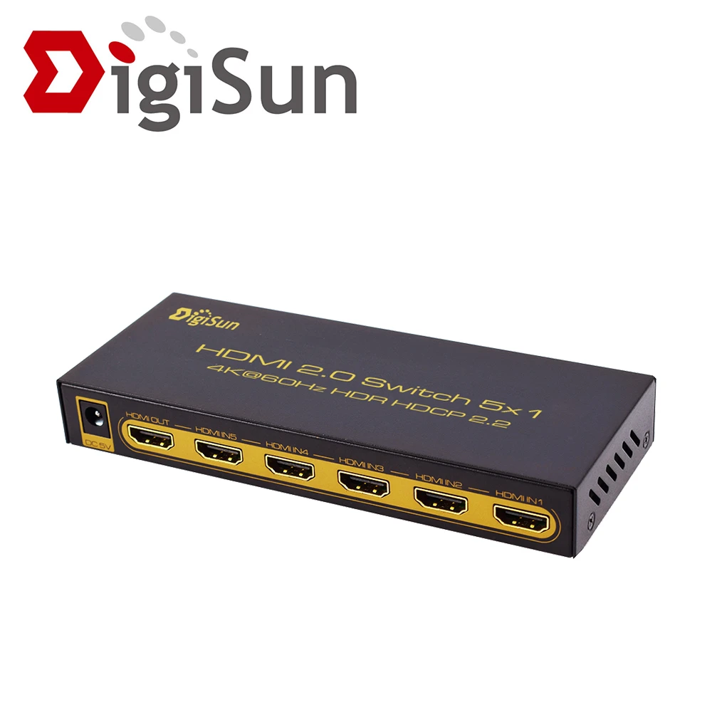 【DigiSun 得揚】UH851 4K HDMI 2.0 五進一出影音切換器
