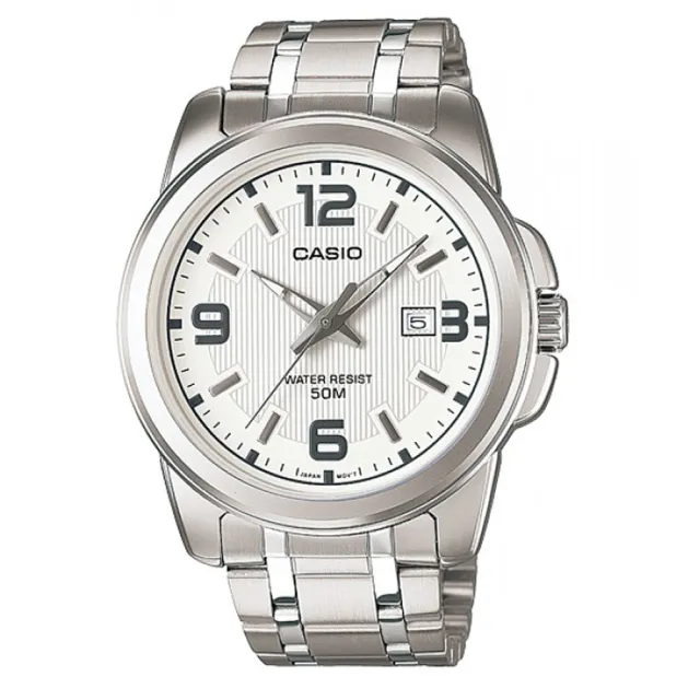 【CASIO】專業時尚紳士腕錶-白面(MTP-1314D-7A)