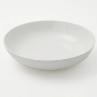 【NITORI 宜得利家居】白色瓷器 圓碗 25cm A13569 白色系餐具(白色瓷器)