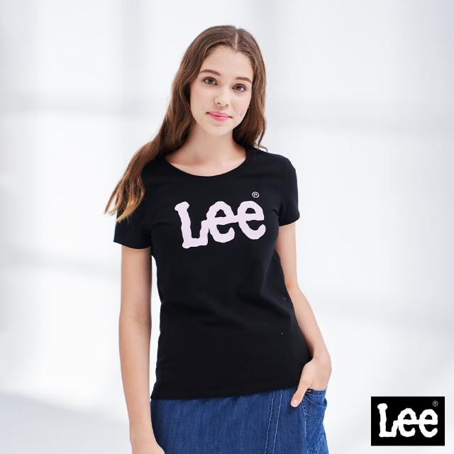 【Lee】經典 大Logo 女短袖T恤-氣質黑