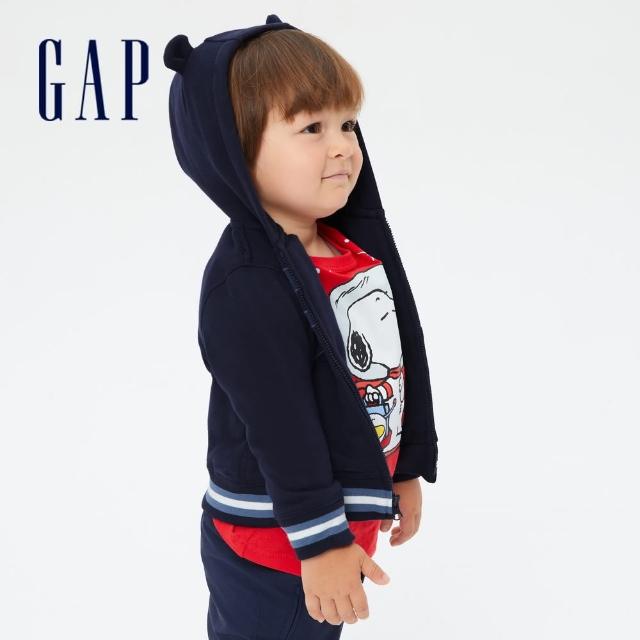 GAP【GAP】嬰兒 Logo可愛熊耳造型連帽外套(618781-海軍藍)