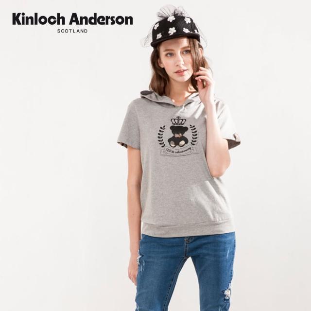 Kinloch Anderson【Kinloch Anderson】品牌150週年紀念經典連帽短袖上衣(帽T恤/T-shirt-棉質-粉桃紅/淡橘/淺灰/寶藍)