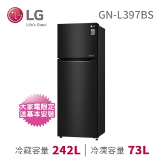【LG 樂金】315公升一級能效變頻右開上下門冰箱(GN-L397BS)