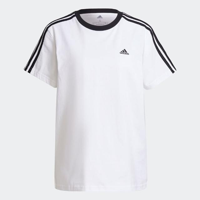 【adidas 愛迪達】短袖 女款 短袖上衣 運動 ESSENTIALS 白 H10201