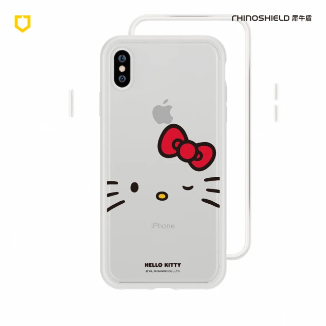 【RhinoShield 犀牛盾】iPhone XS Max Mod NX邊框背蓋手機殼/啾咪 套組(Hello Kitty手機殼)