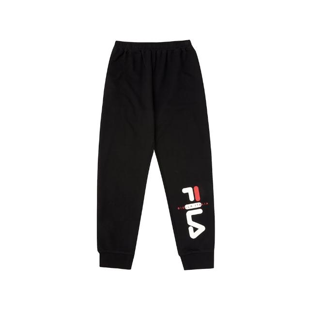 FILA【FILA】KIDS 長褲 休閒褲 童束口長褲-黑色(1PNV-8904-BK)