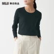 【MUJI 無印良品】女有機棉混彈性針織圓領長袖T恤(共9色)