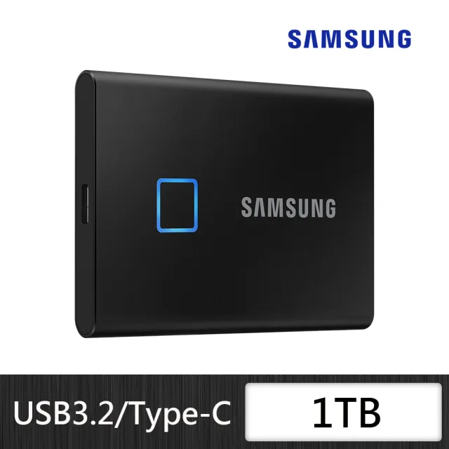 【SAMSUNG 三星】T7 Touch 1TB USB3.2移動固態硬碟 經典黑 星睿奇公司貨(MU-PC1T0K/WW)