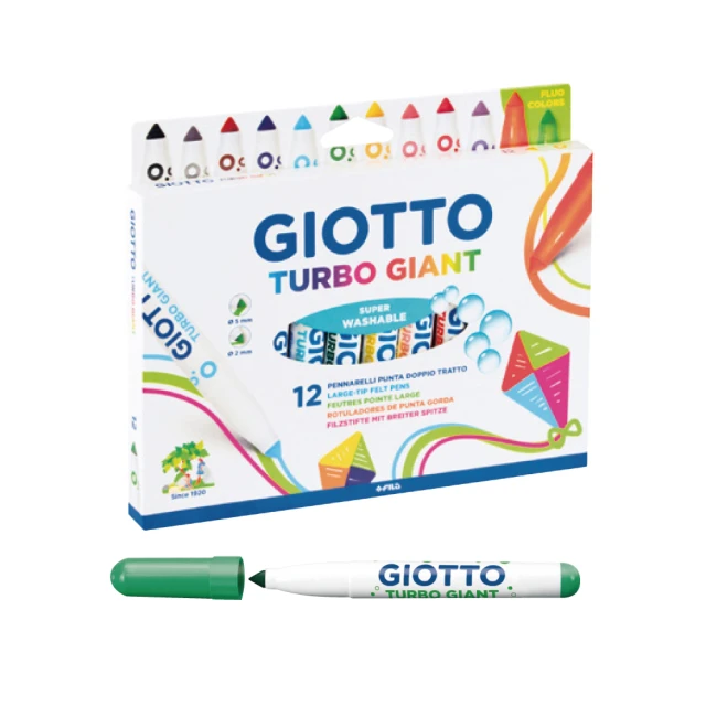 【GIOTTO】超好洗粗細雙效彩色筆(12色)