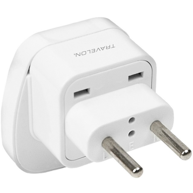 【Travelon】歐規旅用轉接頭(白)