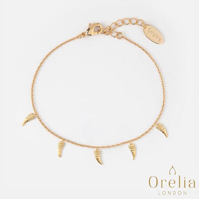 Orelia【Orelia】英國雅致品牌 Mini Tusk 迷你號角魅力鍍金手/腳鍊