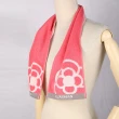 【CLATHAS】山茶花經典LOGO雙面涼感運動巾圍巾(桃粉色)
