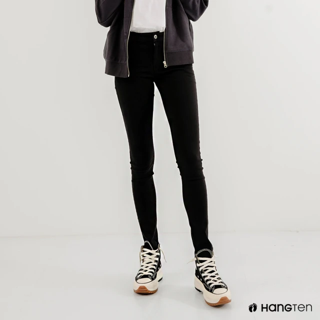Hang Ten【Hang Ten】女裝-SKINNY FIT緊身五袋款長褲(黑色)