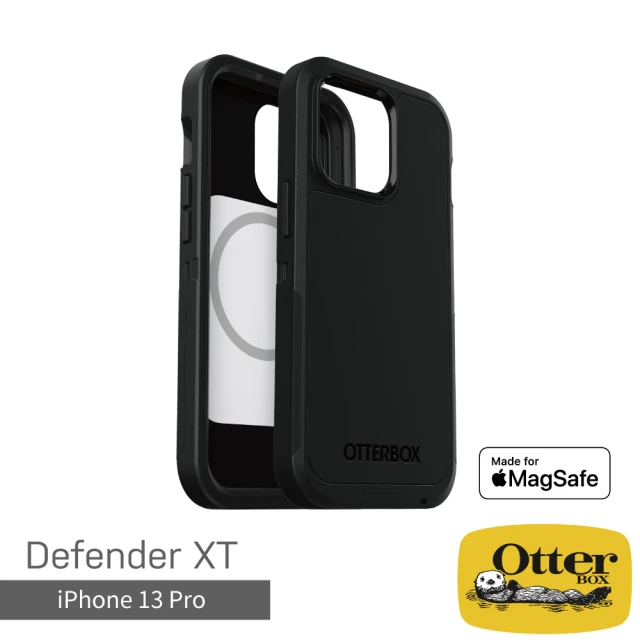 【OtterBox】iPhone 13 Pro 6.1吋 Defender XT防禦者系列保護殼-黑(Made for MagSafe 認證)