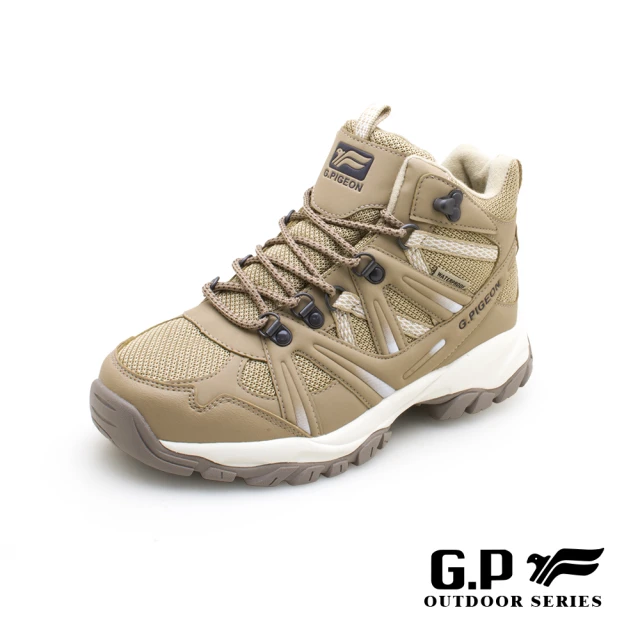 【G.P】女款高筒防水登山休閒鞋-P7763W-72-杏色(SIZE:36-40 共二色)