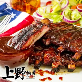 【上野物產】美式炭燒醬烤豬肋排 x2包(500g±10%/包)