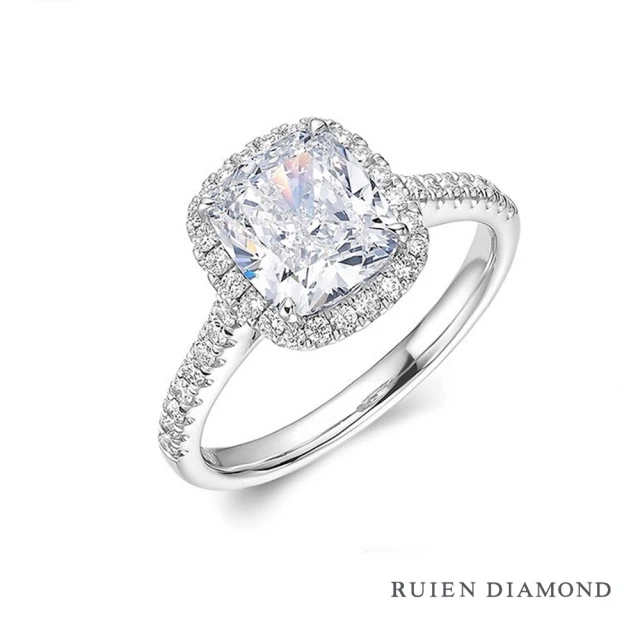 【RUIEN DIAMOND 瑞恩鑽石】1克拉 D SI1(18K白金鑽石戒指)