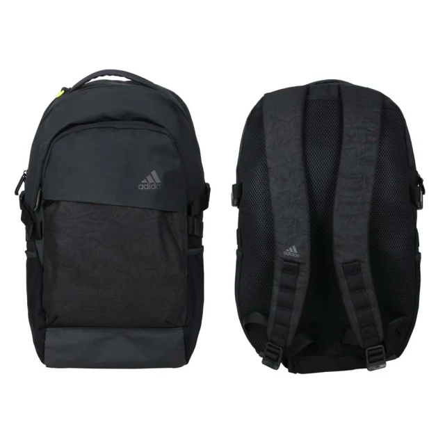 【adidas 愛迪達】後背包-雙肩包 肩背包 旅行包 愛迪達 25.75L 黑芥末綠(GN9856)