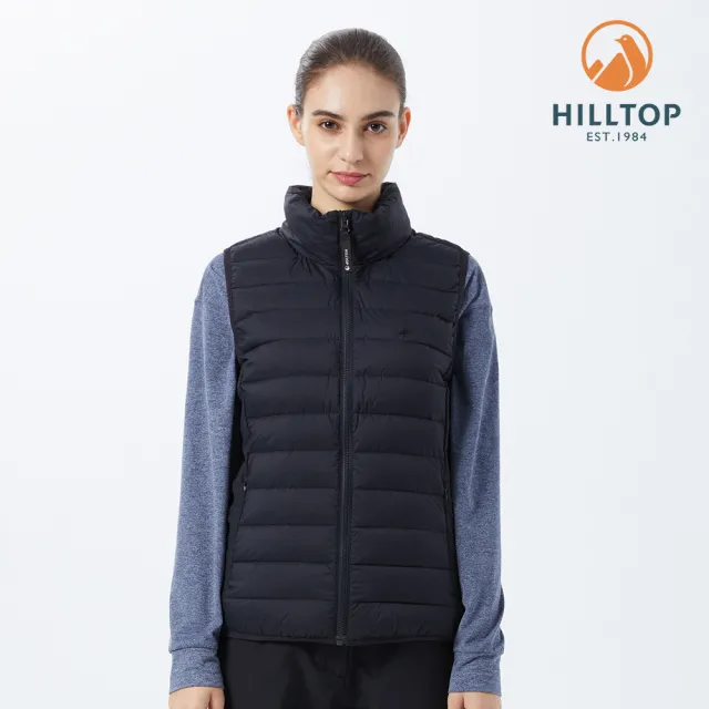 【Hilltop 山頂鳥】女款Polartec保暖蓄熱羽絨背心(F25FH1 黑)