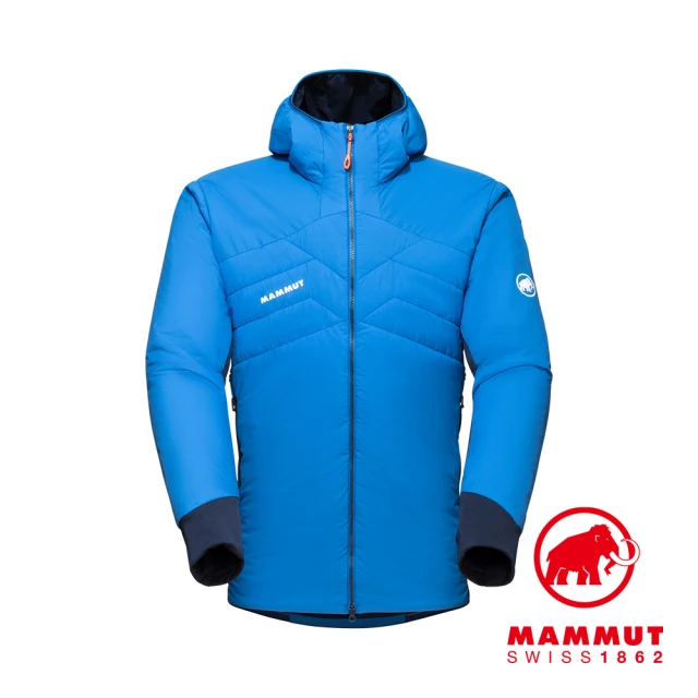 【Mammut 長毛象】Rime Light IN Flex Hooded JKT 輕量機能化纖連帽外套 冰藍/海洋藍 男款 #1013-02150